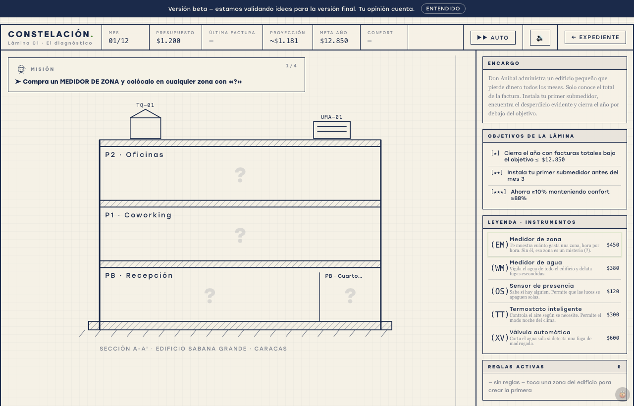 Screenshot of Constelación